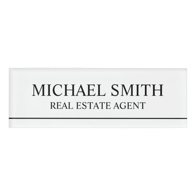 Professional Personalised  Name Tag (Front)