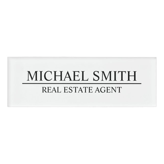 Professional Personalised  Name Tag (Front)
