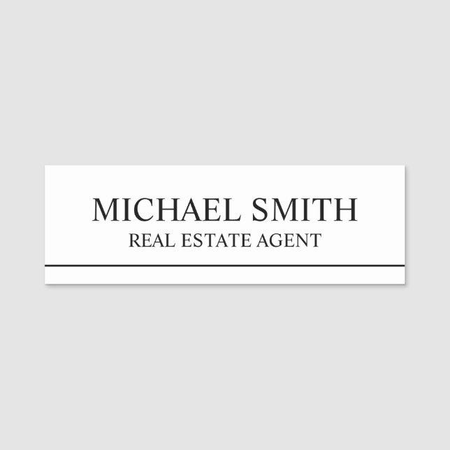 Professional Personalised  Name Tag (Front)