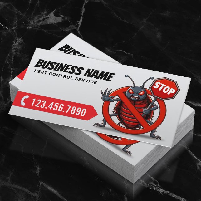Professional Pest Control Bedbug Exterminator Business Card (Creator Uploaded)