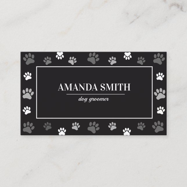 Professional Pet Grooming & Animal Care Business Card (Front)