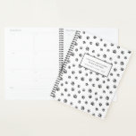 Professional Pet Salon Silver Paws Appointment Planner<br><div class="desc">Simply elegant professional pet salon appointment book planner featuring silver paw prints over a white background.</div>