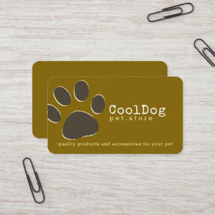 Professional Pet Store . Cool Dog Business Card