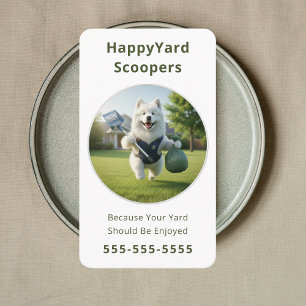 Professional Pet Waste Cleanup Dog Poop Scooper Business Card