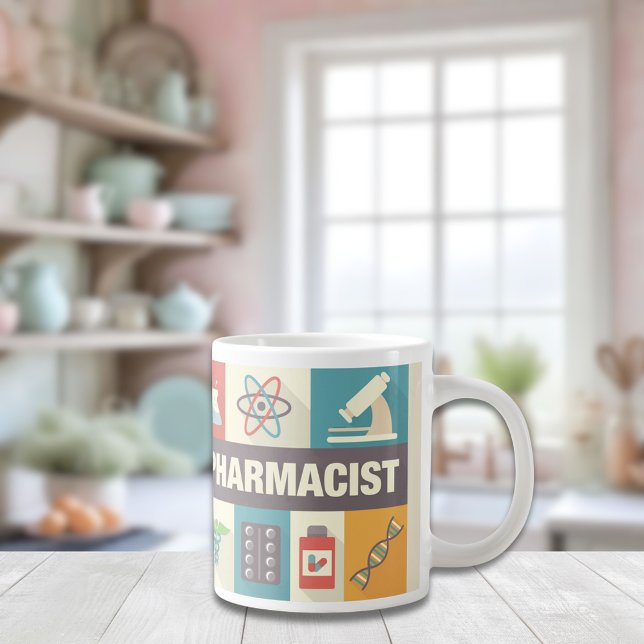 Professional Pharmacist Iconic Designed Large Coffee Mug (Creator Uploaded)