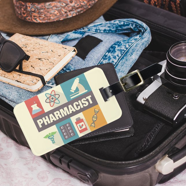 Professional Pharmacist Iconic Designed Luggage Tag (Creator Uploaded)