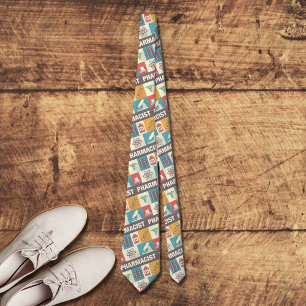 Professional Pharmacist Iconic Designed Tie