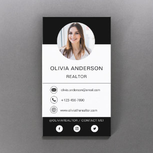 Professional Photo Black Business Card