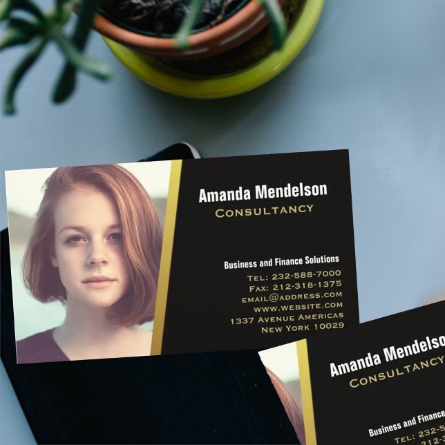 Professional photo headshot contact information business card (Creator Uploaded)