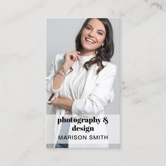 Professional Photo QR Code Business Card (Front)