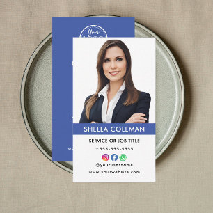Professional Photo Qr Code Instagram Facebook Business Card