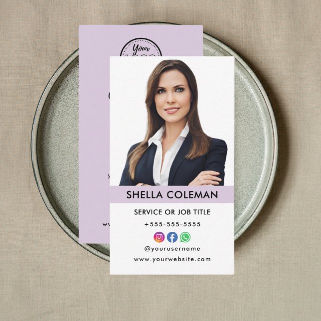 Professional Photo Qr Code Instagram Facebook Business Card (Creator Uploaded)