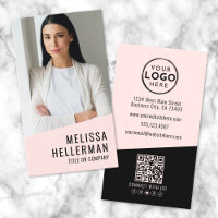 Professional Photo QR Code Logo Vertical Pink