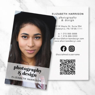 Professional Photo QR Code Social Media Business Card