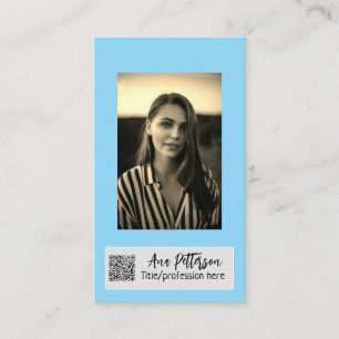 professional photo QR website email social modern Business Card