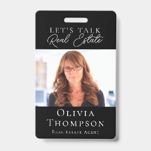 Professional Photo Real Estate ID Badge