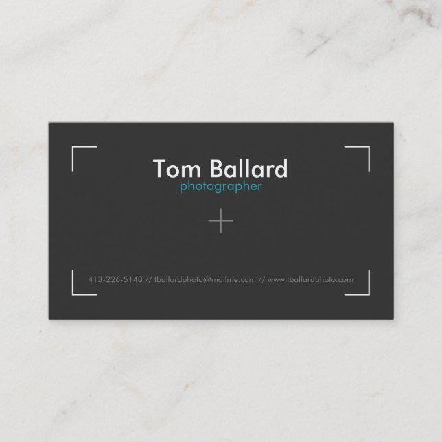 Professional Photographer Business Card (Front)