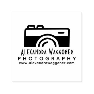 Professional Photographer Camera #1 Business Logo Self-inking Stamp