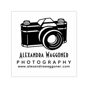 Professional Photographer Camera #6 Business Logo Self-inking Stamp