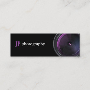 Professional Photographer Camera Lens Mini Business Card