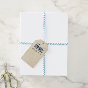 Professional Photographer Camera Thank You Gift Tags