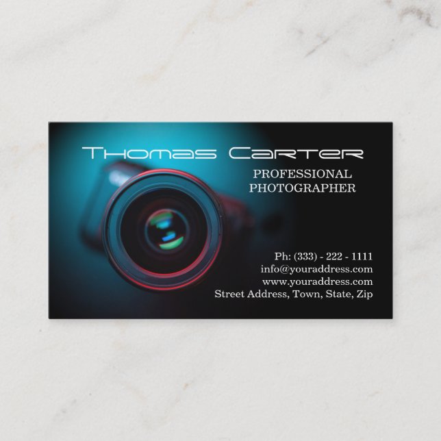 Professional Photographer Digital Photo Card (Front)