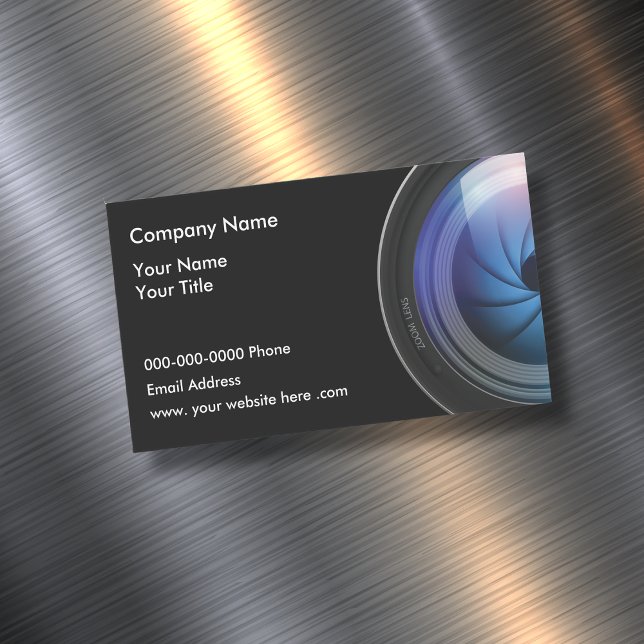 Professional Photographer Modern Deisign Magnetic Business Card (Creator Uploaded)