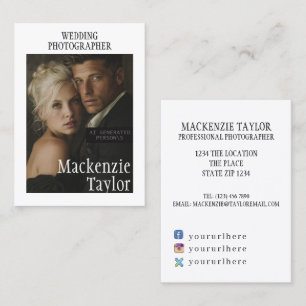 Professional Photographer Personalised Photo Business Card