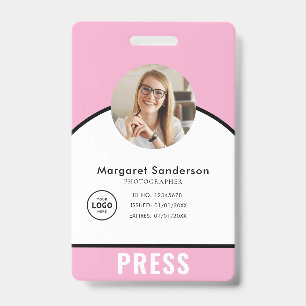 Professional Photographer Press Badge ID Badge