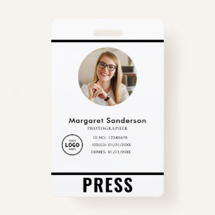 Professional Photographer Press Badge ID Badge