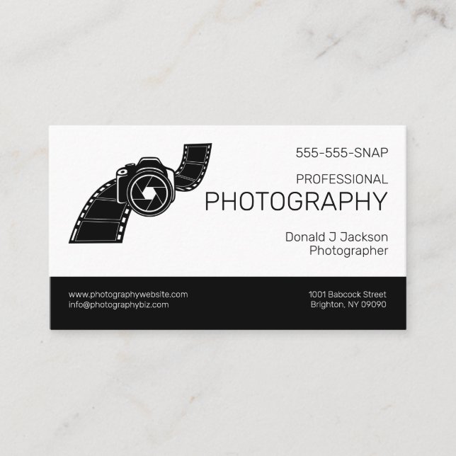 Professional Photography Business Card (Front)