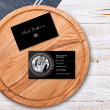 Professional Photography Camera Lens Business Card