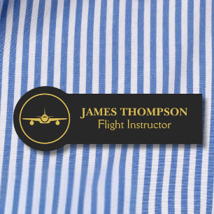 Professional Pilot Name Airplane Flight Instructor Tag