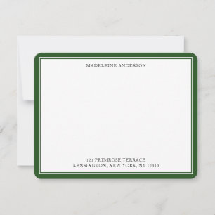 Professional Pine Green Double Border Flat Card