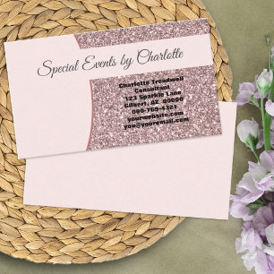 Professional Pink Glitter FRONT Business Card
