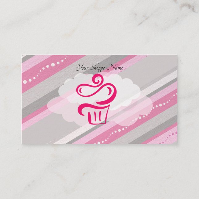 Professional Pink Ice Cream Business Card (Back)