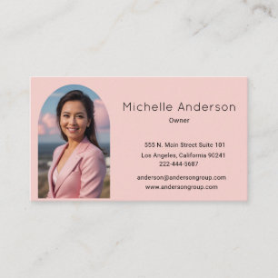 Professional Pink Photo Arch Business Card