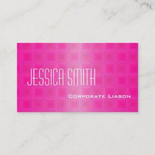 Professional Pink Squares Business Cards
