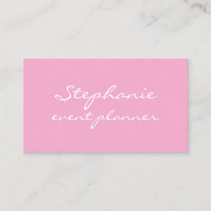 Professional Pink White Cool Colourful Girly Moder Business Card