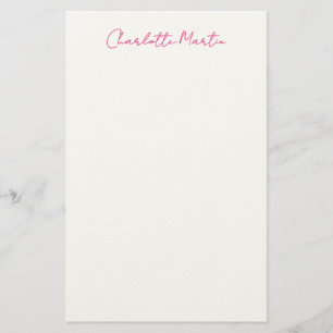 Professional Pink White Manager Consultant Chief Stationery