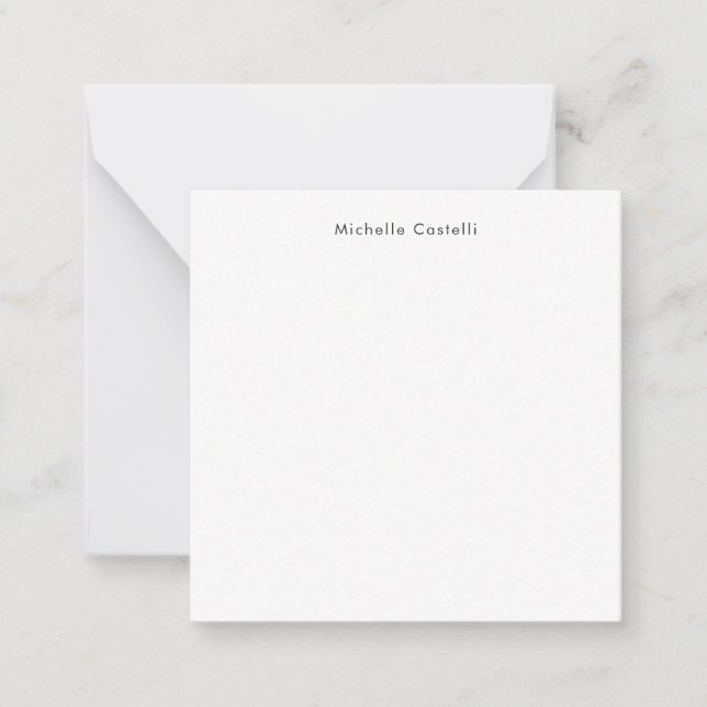 Professional Plain Classical Black White Name Card (Front)