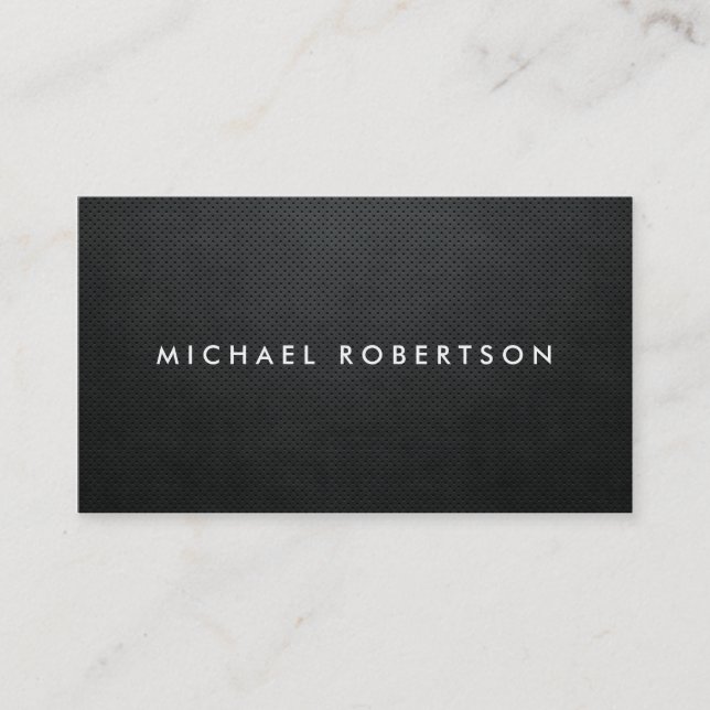 Professional Plain Elegant Black Modern Simple Business Card (Front)