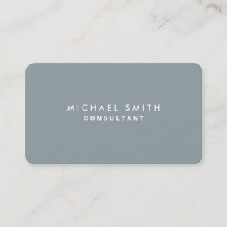 Professional Plain Elegant Interior Decorator Grey Business Card