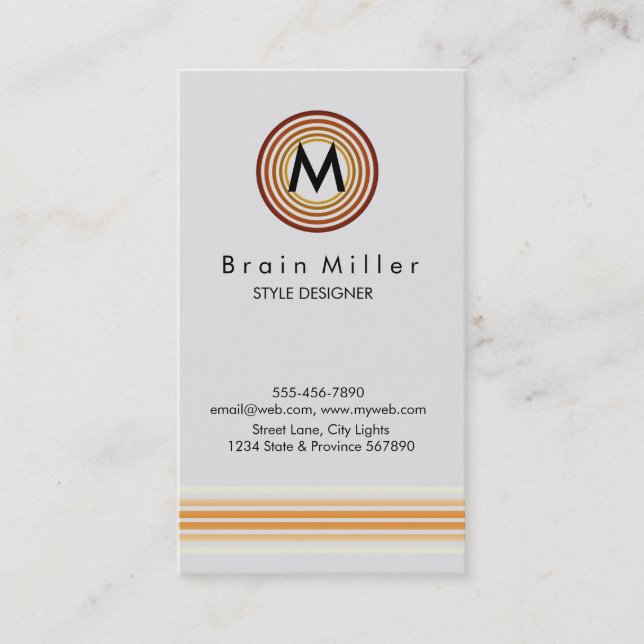 Professional Plain Elegant Modern Simple Business Card (Front)