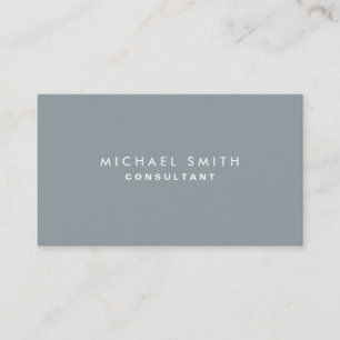 Professional Plain Elegant Modern Simple Grey Business Card