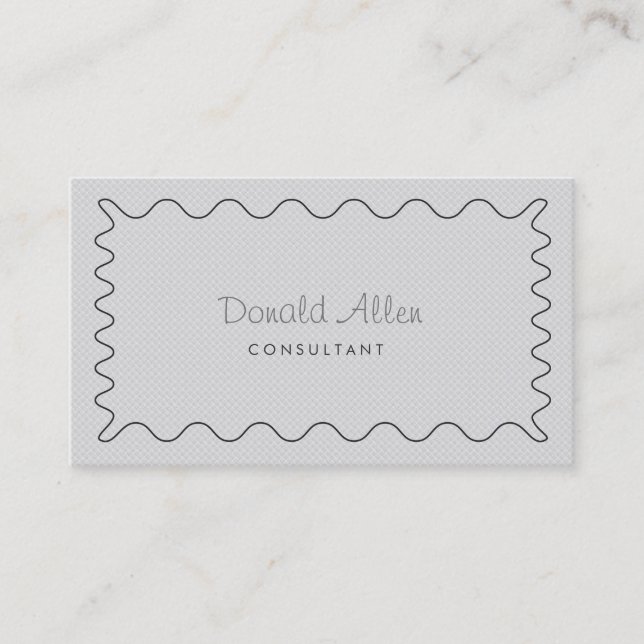 Professional Plain Grey Fabric Modern Simple Business Card (Front)