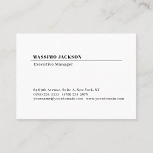 Professional plain minimalist modern business card