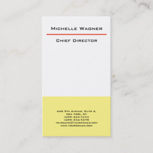 Professional Plain Minimalist Modern Elegant Business Card