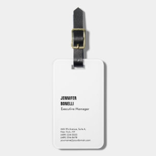 Professional plain minimalist modern  luggage tag