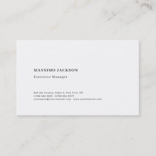 Professional plain minimalist modern matte paper business card